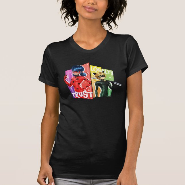 Ladybug & Cat Noir | Förtroende och lojalitet T Shirt (Framsida)