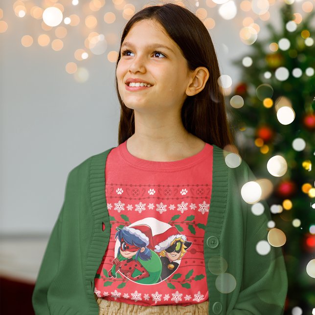 Ladybug & Cat Noir | Helgdag Graphic T Shirt (Kid wearing t-shirt)