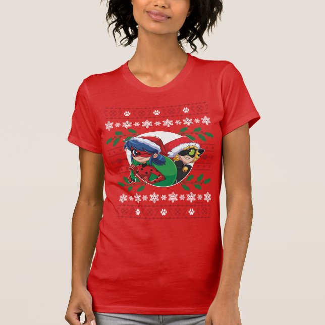 Ladybug & Cat Noir | Helgdag Graphic T Shirt (Framsida)