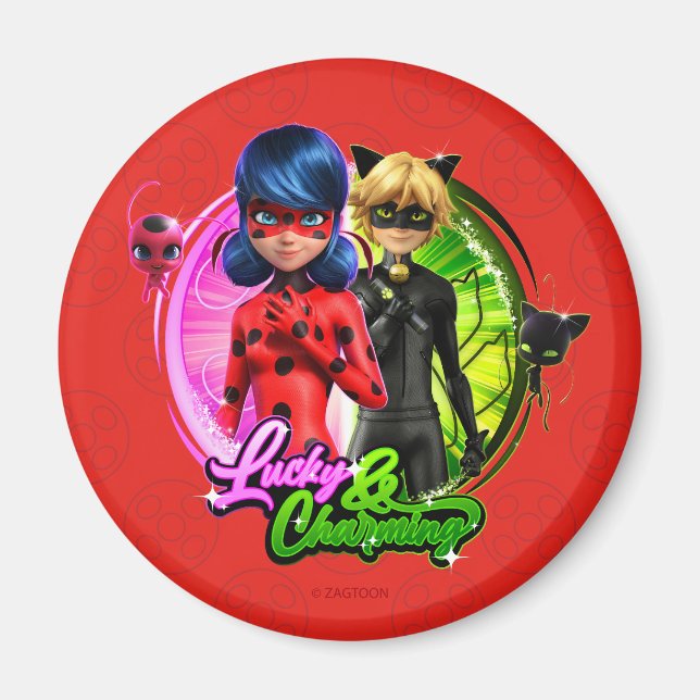 Ladybug & Cat Noir | Lucky & Charming Magnet (Framsidan)