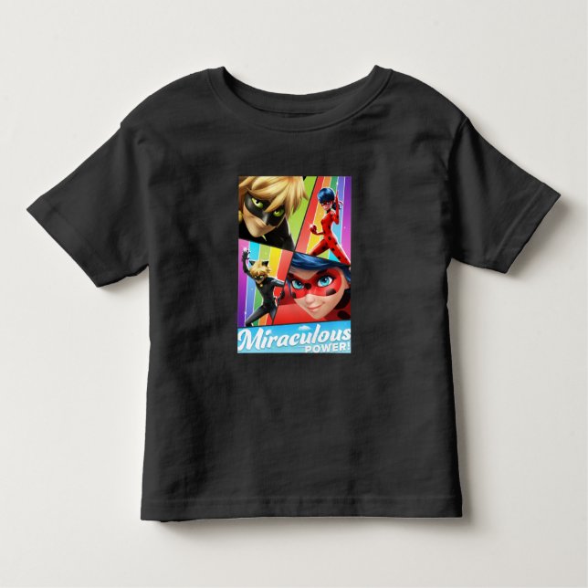 Ladybug & Cat Noir | Miraculous Power! T Shirt (Framsida)