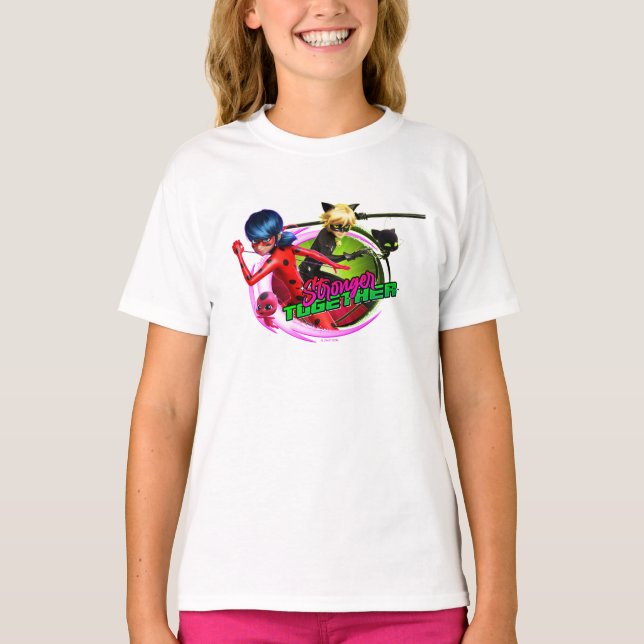 Ladybug & Cat Noir | Starkare tillsammans T Shirt (Framsida)