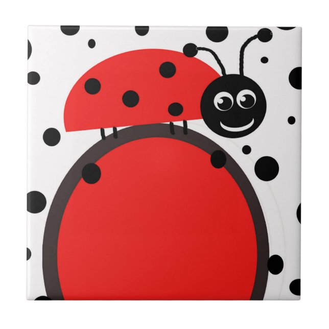Ladybug Ceramic Tile Kakelplatta (Framsidan)