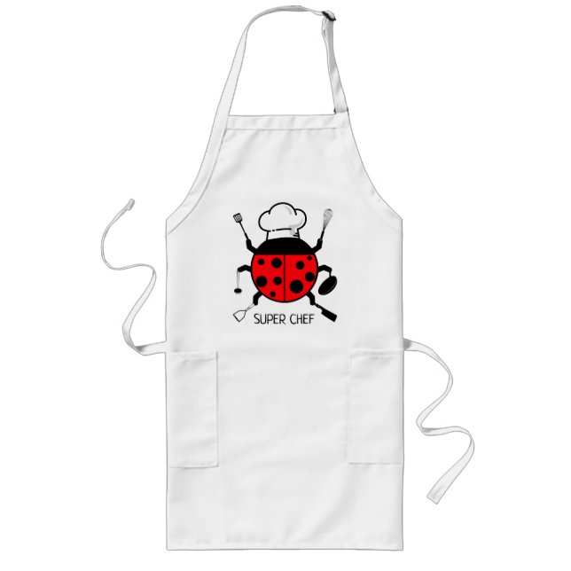 Ladybug Chef Long Apron Långt Förkläde (Framsidan)