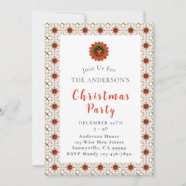 Ladybug Christmas Party Inbjudningar