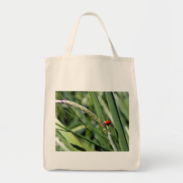 Ladybug (Coccinellidae) Tote Bag Tygkasse (Framsidan)