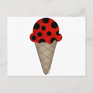Ladybug Cone Vykort