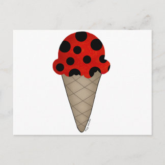Ladybug Cone Vykort