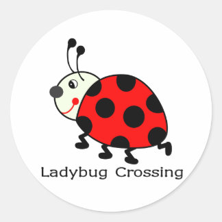 Ladybug Crossing Runt Klistermärke
