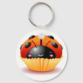 Ladybug Cupkaka Keychain Nyckelring