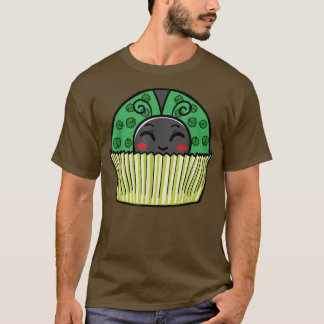Ladybug Cuptårta Saint Patricks Day Shamrock Löv C T Shirt