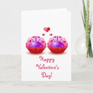 Ladybug Cuptårta Valentine Helgkort