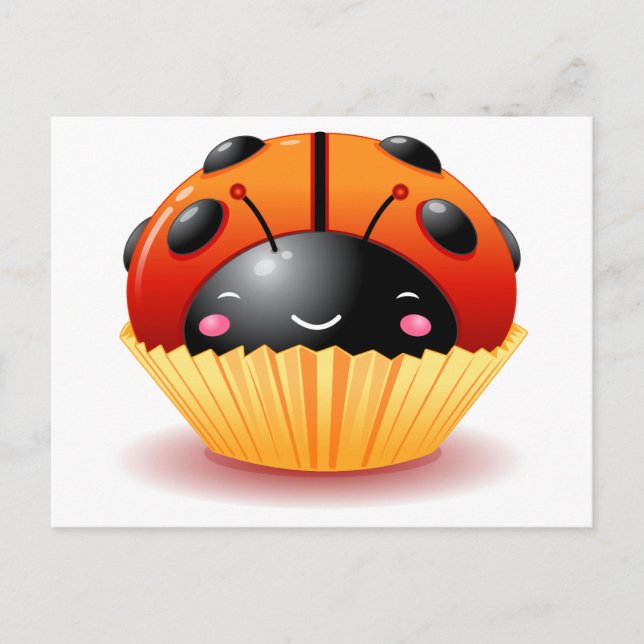 Ladybug Cuptårtvykort Vykort (Framsida)