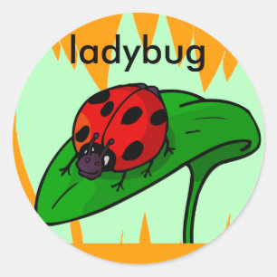 ladybug-dekal runt klistermärke