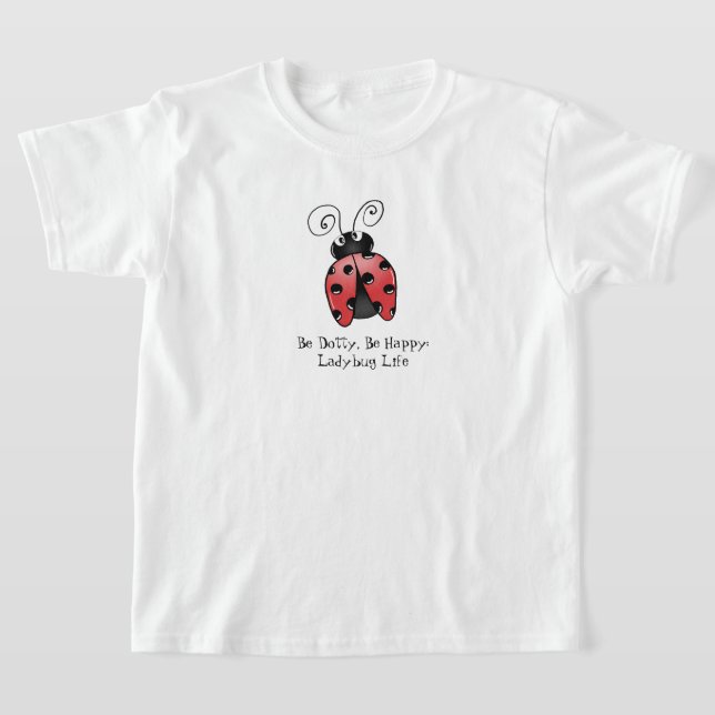 Ladybug Delight Nature-inspirated Design for Garde T Shirt (Laydown)