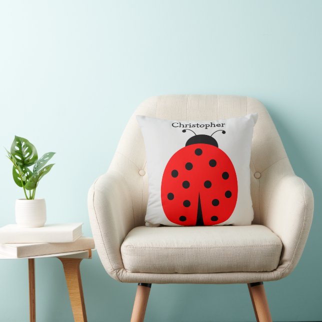 Ladybug Design Personalised Kudde (Stol)