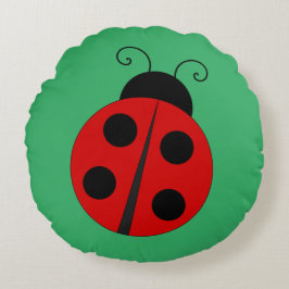 Ladybug Design Rund Kudde