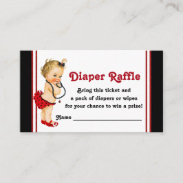 Ladybug Diaper Raffle Biljett Tilläggskort