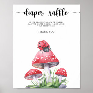 Ladybug - diaper raffle poster