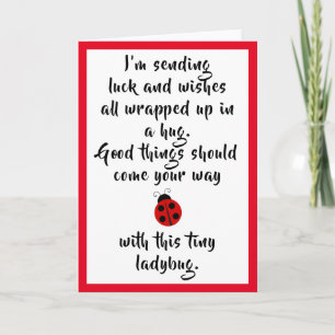 Ladybug Dikt: Önskemål, Hugs & Lycka till Kort