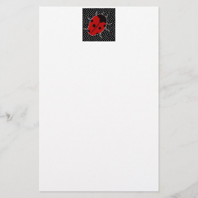 Ladybug Dot Stationary Brevpapper (Framsida)