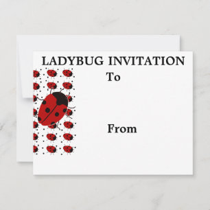 Ladybug Dot Stationary Inbjudningar