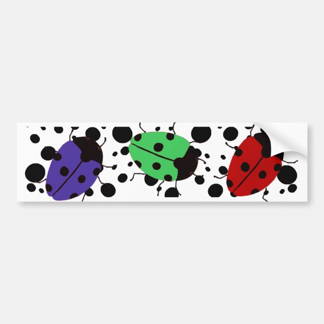 Ladybug Dots Bildekal (Framsidan)