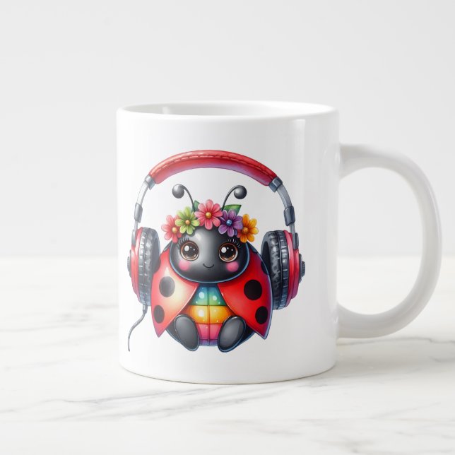 Ladybug - Extra-storkat kaffe mugg Jumbo Mugg (Höger)
