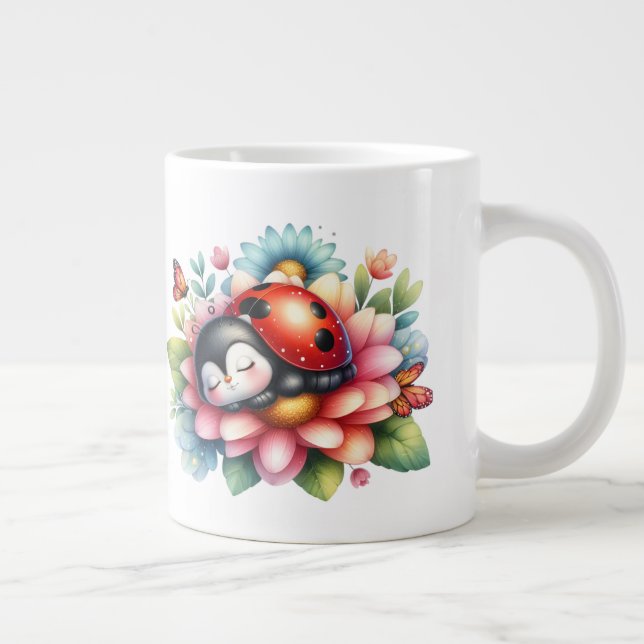 Ladybug - Extra-storkat kaffe mugg Jumbo Mugg (Höger)