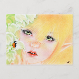 Ladybug Fairy Postcard Vykort