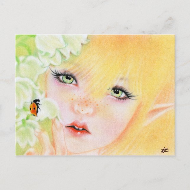 Ladybug Fairy Postcard Vykort (Framsida)