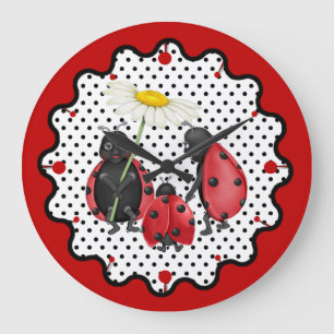 Ladybug Family Stroll Stor Klocka
