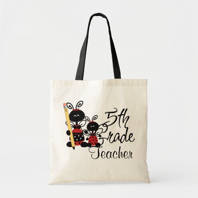 Ladybug Femte Klass Lärarens Tote Bag Tygkasse (Framsidan)
