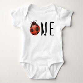 Ladybug First Birthday Baby Shirt - Ett år gammal T Shirt