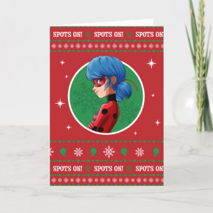 Ladybug-fläckar på! Julgrafik Helgkort