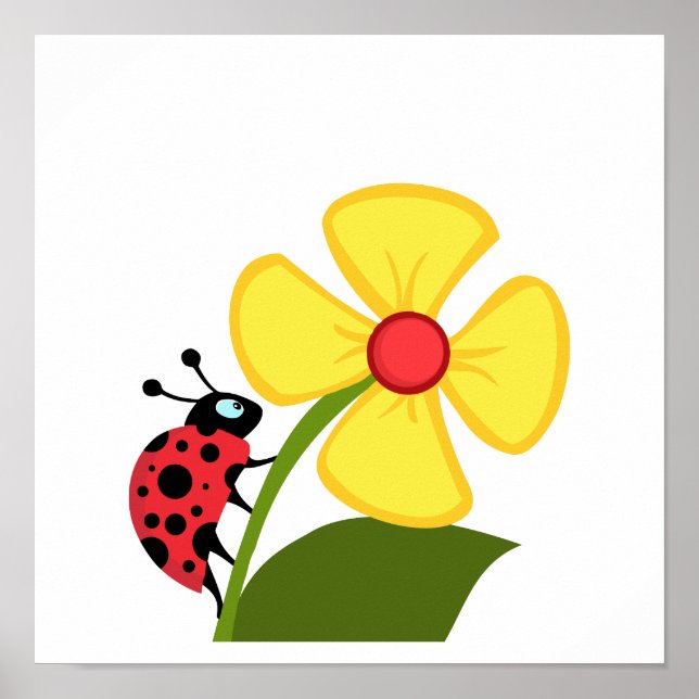 Ladybug Flower Poster (Framsidan)