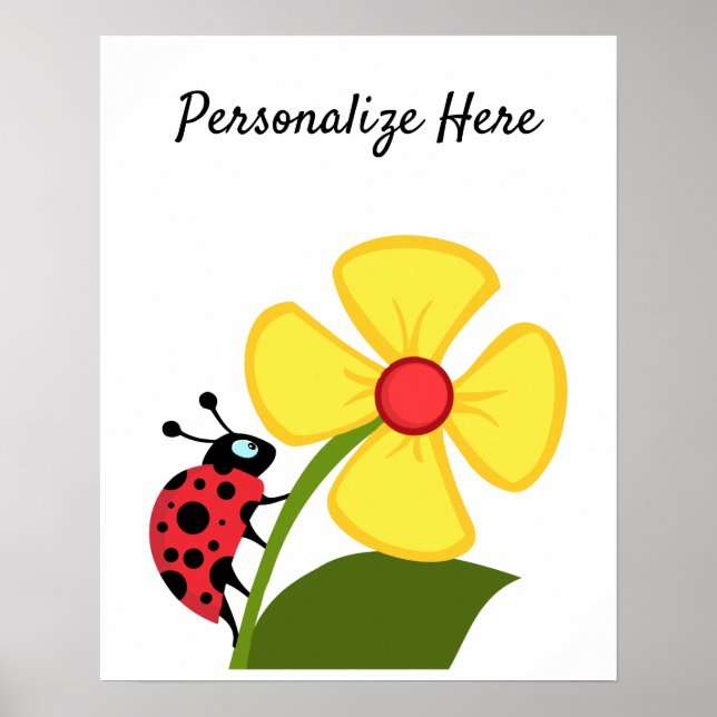 Ladybug Flower Poster (Framsidan)