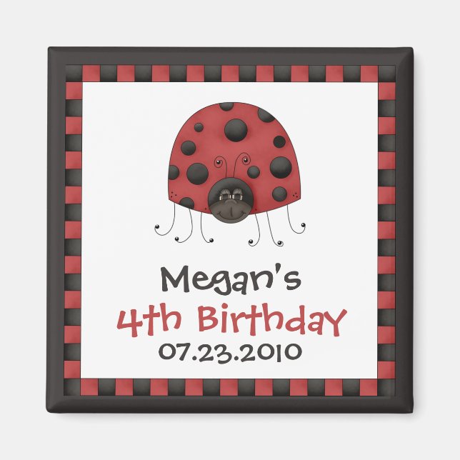 Ladybug ・ Födelsedagarinbjudan, magnet (Framsidan)