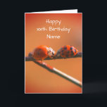 Ladybug Friends Nature Personlig Birthday Kort<br><div class="desc">Två ladybuggar som möts på ett naturfotografi av vajerstaketet av Susan Birthday Card. Du kan ändra eller lägga till valfri text som du vill för en mer personlig tryckning. Besök galleriet för att se fler blommor- och naturfotografier och digitala konsthandlingar och presenter. Tack för att du stannade av Smilin Ögon...</div>