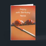 Ladybug Friends Nature Personlig Birthday Kort<br><div class="desc">Två ladybuggar som möts på ett naturfotografi av vajerstaketet av Susan Birthday Card. Du kan ändra eller lägga till valfri text som du vill för en mer personlig tryckning. Besök galleriet för att se fler blommor- och naturfotografier och digitala konsthandlingar och presenter. Tack för att du stannade av Smilin Ögon...</div>