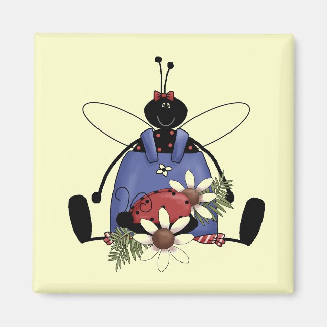 Ladybug Garden Tshirts och Gifts Magnet (Framsidan)