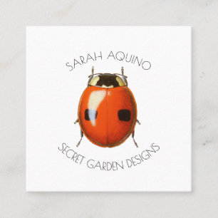 Ladybug Gardener eller Ligcape Designer Fyrkantigt Visitkort