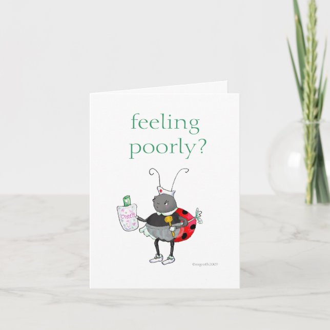 Ladybug Get-well Card Kort (Framsida)
