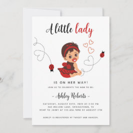 Ladybug Girl Baby Shower-inbjudan Inbjudningar
