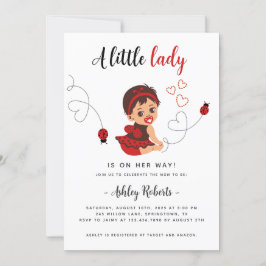 Ladybug Girl Baby Shower-inbjudan Inbjudningar