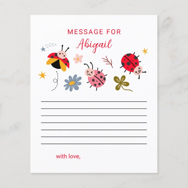 Ladybug Girl Birthday Capsule-meddelande (Framsida)