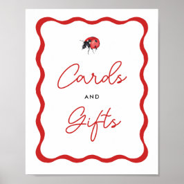 Ladybug Girl Födelsedagskort och Gifts Sign Poster