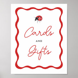 Ladybug Girl Födelsedagskort och Gifts Sign Poster