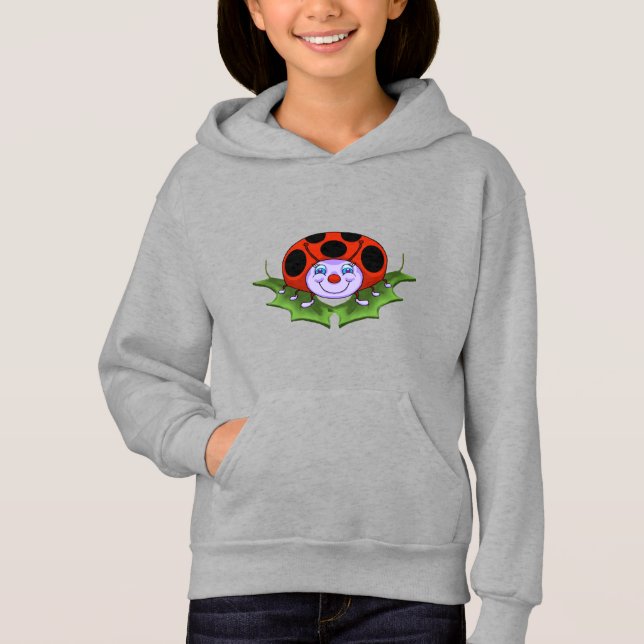 Ladybug Girl's Hoodie Tröja (Framsida)