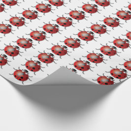 Ladybug - Glossy Wrapping Papper, 30 x 15' Presentpapper